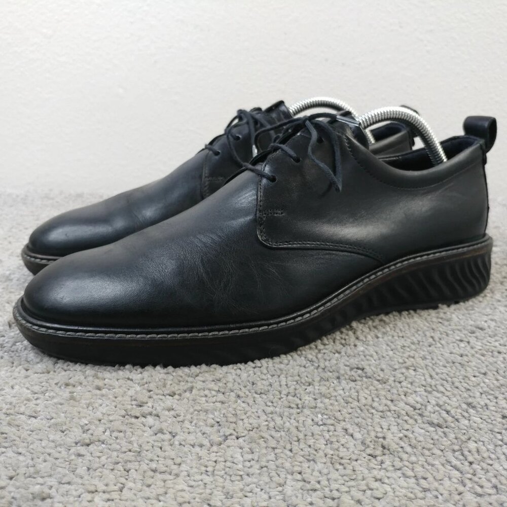ECCO ST.1 Hybrid Sneakers Mens Size 8 Shoes Leather Derby Oxford Black Lace Up